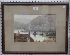 John Christopher Temple Willis, Brixham, Devon, watercolour