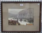 John Christopher Temple Willis, Brixham, Devon, watercolour