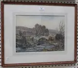 Claude Muncaster, On the Winster, watercolour