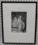 Sylvia Gosse, Statue of the Virgin, monochrome etching