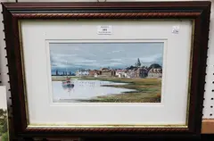 Alan Spencer Brooks, Winter Storm Clouds over Bosham Harbour, 21st century watercolour with gouache