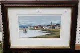Alan Spencer Brooks, Winter Storm Clouds over Bosham Harbour, 21st century watercolour with gouache
