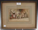 Charles Cattermole, Soldiers in an Interior, watercolour