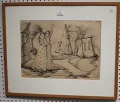 Elisabeth Collins, A Wild Surmise, pen and ink over pencil