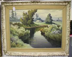 Mario Pinetti, Ile d'Oleron, France, oil on canvas
