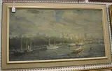 Alex Bradley Cohen, View of Southwark Bridge, oil on canvas