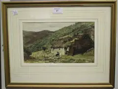 In Connemara, Ireland by William Fleming Vallance, 1876, watercolour, sold Apr 2019