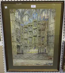 Arthur Edward Henderson, Capilla Mayor, 1900, ink and watercolour