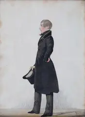 Richard Dighton, James Palmer' (Full Length Portrait of a Gentleman), 1850, watercolour over pencil