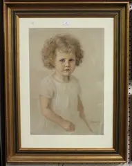 Josephine Streatfeild, Portrait of a Young Child, 1926, pastel