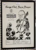 Harry Riley, Savage Club House Dinner Menu, 1961, ink with bodycolour