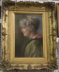 H. Ward, Portrait of a Lady, pastel with chalk