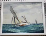Tom Lewsey, 30 Ton Yawl a Fair Wind, oil on canvas