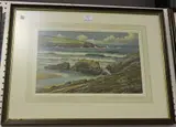 Douglas Pinder, Coastal Landscape, watercolour