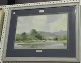 Ernest Savage, Downs near Petworth, 1978, watercolour