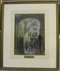Wyke Bayliss, Queen Elizabeth's Tomb, Henry VII Chapel, watercolour with gouache