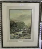John Hamilton Glass, A Highland River, Inverness' and 'An Old Stronghold, Morayshire, a pair of late 19th/early 20th century watercolours with gouache