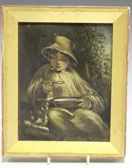 E. Maynard, Puss in Hope, 1852, oil on board
