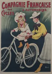 Fernand Fernel, Compagnie Française des Cycles & Automobiles' (Bicycle Advertising Poster), lithograph