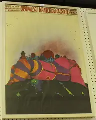 Jan Sawka, Opowiesci Kanterberyjskie' (Polish Theatre Poster for the Canterbury Tales), offset lithograph