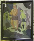Jean-Paul le Verrier, Circus Strong Man, oil on canvas