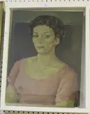 Jacob Kramer, Portrait of a Lady wearing a Pink Blouse, oil on board