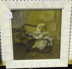 Sarah McGregor, A Loving Spoonful, 1905, oil on canvas laid on board