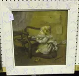 Sarah McGregor, A Loving Spoonful, 1905, oil on canvas laid on board