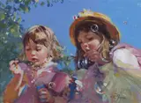Dianne E. Flynn, Blowing Bubbles, acrylic