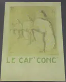 Jean-Paul le Verrier, Le Caf' Conc' (Design for a Poster), 1945, pencil heightened with watercolour