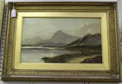 H. Steward, Highland Landscape with Loch and Mountains, 1923, oil on canvas