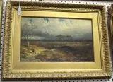 Joseph Wrightson McIntyre, Landscape with Figures upon a Path, oil on board