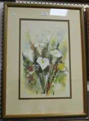Tony Klitz, Still Life with Calla Lily, mixed media