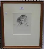 Frank Goulding, Head of a Child, pencil