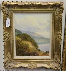 Andrew Grant Kurtis, Highland Loch Scene, oil on canvas