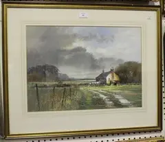 Norman Battershill, Passing Rain, pastel with coloured chalks