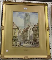 Pierre Le Boeuff, St. Ouen, Rouen, watercolour