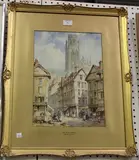Pierre Le Boeuff, St. Ouen, Rouen, watercolour