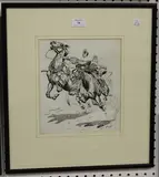 Stanley Llewelyn Wood, How she managed to hold it she never knew, pen and ink