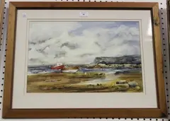 Dave Jeffery, Boats at the Bay, 2001, watercolour