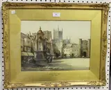 Cyril Hardy, Market Place, Wells, watercolour