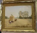C. Chichester, Haymaking Scene, 1902, oil on canvas