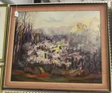 Cecil Ffrench Mullen, Kashmir, Spring, 1980, oil on canvas-board