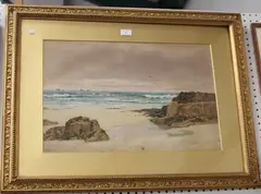 Arthur Suker, Low Water… Land's End, watercolour