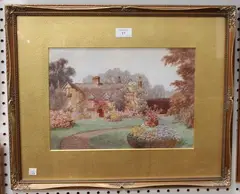 James Matthews, At Bury, Sussex, watercolour
