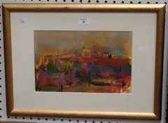 Gregory Alexander, View of the Parthenon, Greece, watercolour