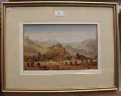 Joseph Murray Ince, Stapleton Castle, 1848, watercolour