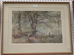 Arthur Henry Miles, Spring in Gwaelod-Y-Garth Woods, 1974, watercolour