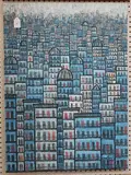 Jorge Baez Gonzalez, Ciudad en Azul' (Cityscape), 2001, oil on canvas