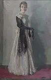 Gladys Vasey, Madeleine in Black and Silver, oil on canvas